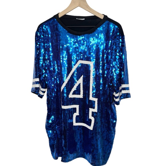 Blue Sequence Jersey, one size fits most. - Picture 3 of 5